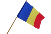 Steag Romania 135x90cm cu Lance ALUMINIU - EXTERIOR